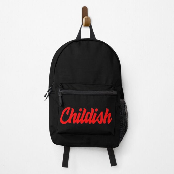 Red Logo Black Childish Back